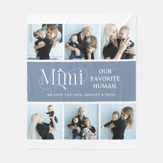 感傷的な写真コラージュ ミミの記念品 フリースブランケット (正面)