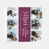 感傷的な写真コラージュ ミミの記念品 フリースブランケット (正面(横))