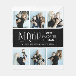 感傷的な写真コラージュ ミミの記念品 フリースブランケット