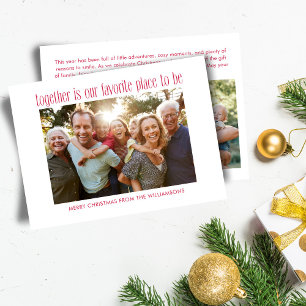 感傷的な家族の愛の写真数々の赤いクリスマス シーズンカード