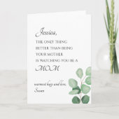 感傷的な心の母の日のカードを娘へ サンキューカード (正面)