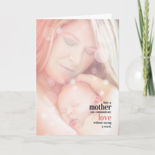 感傷的な母とベビー母の日 シーズンカード (正面)