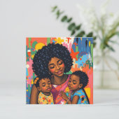 感傷的な母と娘の芸術の母の日 カード (スタンド正面)