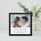 感傷的な母の日の引用文と写真 カード (スタンド正面)