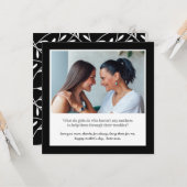 感傷的な母の日の引用文と写真 カード (正面/裏面インサイチュ)