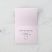 感傷的な花のアクセントパステルマザーズデイ サンキューカード (内部)