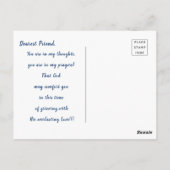 感傷的な青い穏やかな水のスワン共感 ポストカード (裏面)