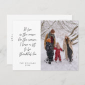 感傷的な、楽しいクリスマス、家族の写真 ポストカード (正面/裏面)