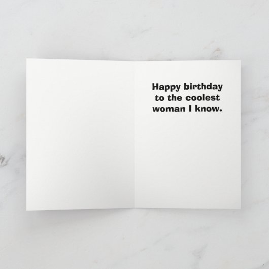 感傷的クールファッショニスタ誕生日 カード (内部)