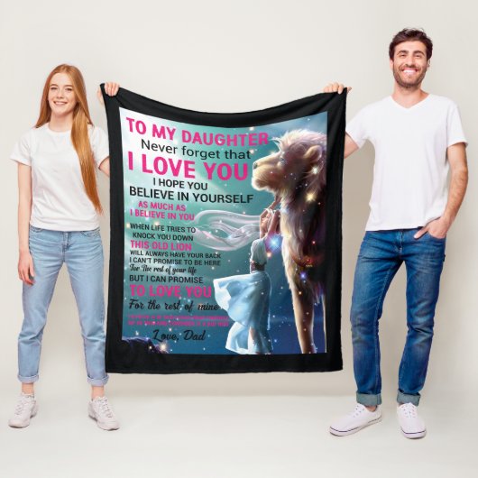 感傷的パパ娘ワードアート フリースブランケット (インサイチュ)