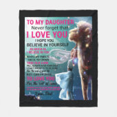 感傷的パパ娘ワードアート フリースブランケット (正面)