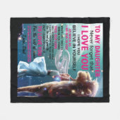 感傷的パパ娘ワードアート フリースブランケット (正面(横))