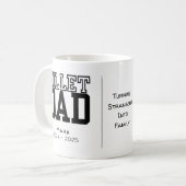 感傷的パーソナライズされたパパ付きビレット引用文 コーヒーマグカップ (正面左)