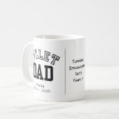 感傷的パーソナライズされたパパ付きビレット引用文 コーヒーマグカップ (正面左)