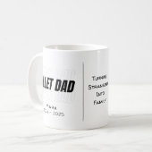 感傷的パーソナライズされたパパ付きビレット引用文 コーヒーマグカップ (正面左)