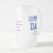 感傷的パーソナライズされたパパ付きビレット引用文 フロストグラスビールジョッキ (正面右)