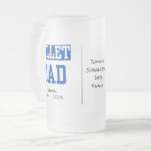 感傷的パーソナライズされたパパ付きビレット引用文 フロストグラスビールジョッキ (正面左)