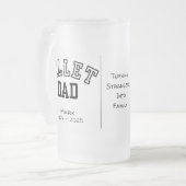 感傷的パーソナライズされたパパ付きビレット引用文 フロストグラスビールジョッキ (正面左)