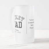 感傷的パーソナライズされたパパ付きビレット引用文 フロストグラスビールジョッキ (正面左)