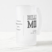 感傷的パーソナライズされた引用文付きビレット母 フロストグラスビールジョッキ (正面右)