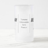 感傷的パーソナライズされた引用文付きビレット母 フロストグラスビールジョッキ (中央)