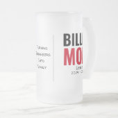 感傷的パーソナライズされた引用文付きビレット母 フロストグラスビールジョッキ (正面右)