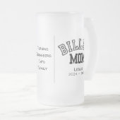感傷的パーソナライズされた引用文付きビレット母 フロストグラスビールジョッキ (正面右)