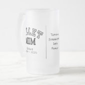 感傷的パーソナライズされた引用文付きビレット母 フロストグラスビールジョッキ (正面左)