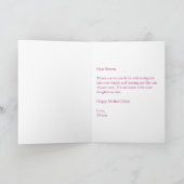 感傷的フローラ母の日カード カード (内部)