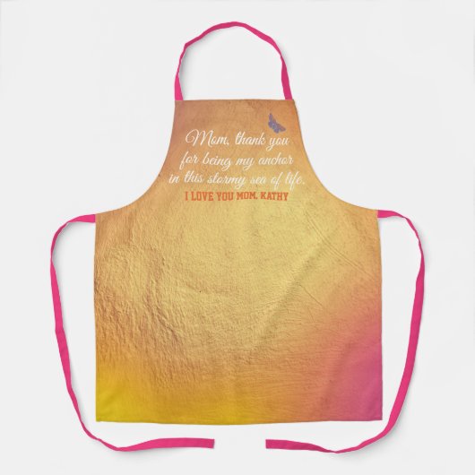感傷的ユニーク引用文記念マザーズ・デイ エプロン (正面)