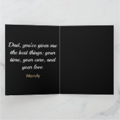 感傷的最高のパパカスタム写真父の日 カード (内部)