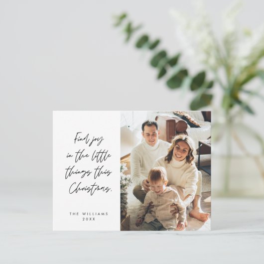 感傷的、メリークリスマス、家族の写真 ポストカード (スタンド正面)