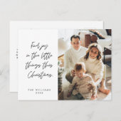 感傷的、メリークリスマス、家族の写真 ポストカード (正面/裏面)