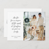 感傷的、メリークリスマス、家族の写真 ポストカード (正面/裏面)