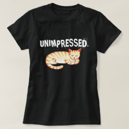 「感動しない」おもしろい猫引用文 Tシャツ