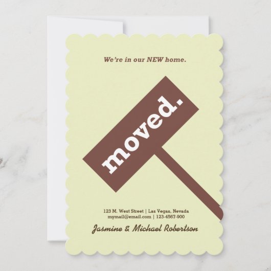 感動しました。 案内状 (正面)