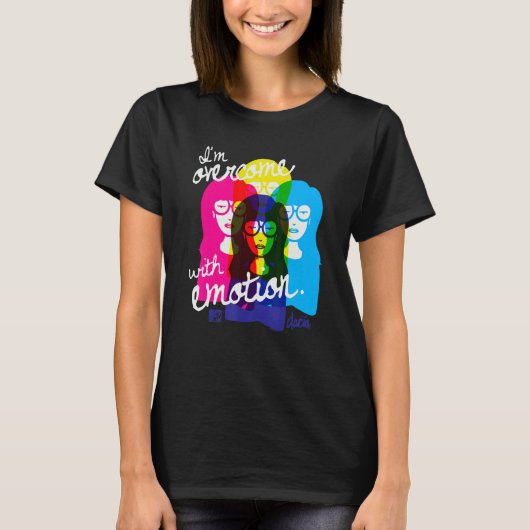 感動で圧倒されるダリアカラフル Tシャツ (正面)