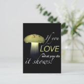 感動のライフクォート タイポグラフィ キノコ ポストカード (スタンド正面)