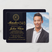 感動の写真 卒業パーティー招待状 招待状 (正面/裏面)