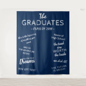 感動の卒業パーティー写真用背景 タペストリー (正面)