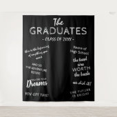 感動の卒業パーティー写真用背景 タペストリー (正面)