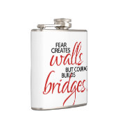 感動の名言が勇気の橋を架ける フラスク (右)