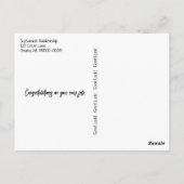 感動の名言 タイポグラフィ キノコ ポストカード (裏面)