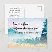 感動の名言 山に移住して アンノ 案内ポストカード (正面/裏面)