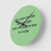 感動の壁掛け時計。憎しみは常に愚かだ ラウンド壁時計 (傾斜)