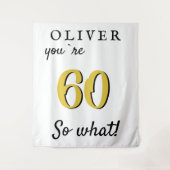 感動の60歳誕生日パーティー背景 タペストリー (正面)