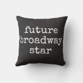 感動的おもしろい志望ブロードウェイ女優 クッション (裏面)