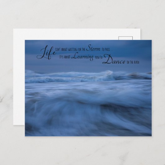 感動的およびやる気を起こさせる引用文 ポストカード (正面/裏面)