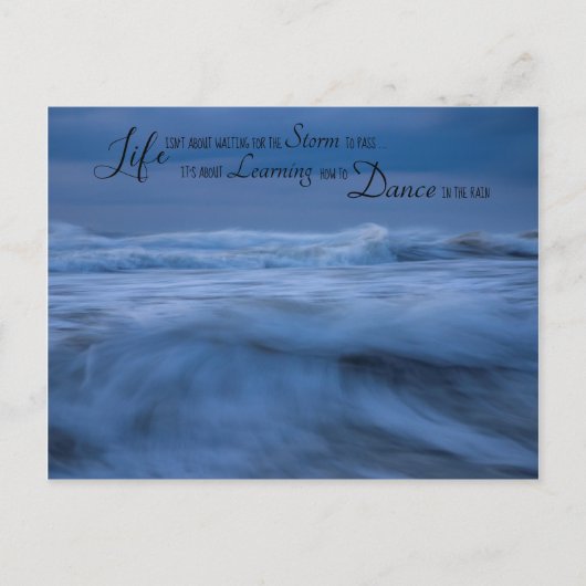 感動的およびやる気を起こさせる引用文 ポストカード (正面)