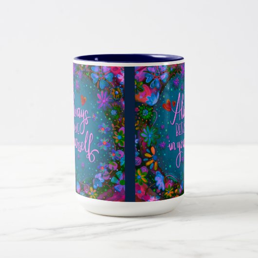 感動的かわいらし信じフローラ ツートーンマグカップ (中央)